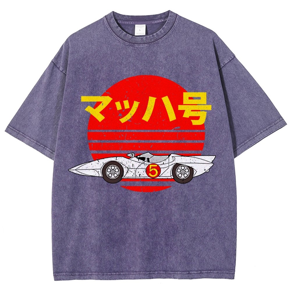 Mach 5 Retro  Vintage Distressed T-shirt