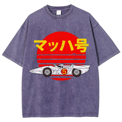 Mach 5 Retro  Vintage Distressed T-shirt