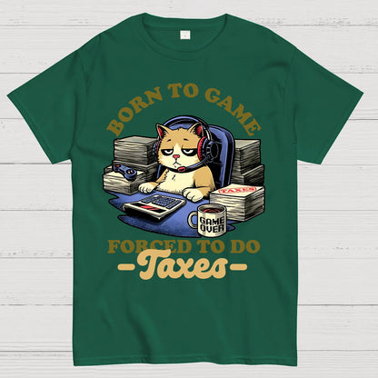 Cat Gamer Taxes Geek T-Shirt