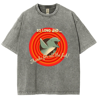 So Long & Thanks for all the Fish Vintage Distressed T-shirt