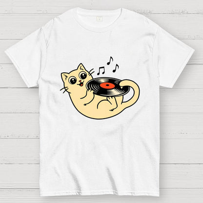 Turntable Cat Geek T-Shirt