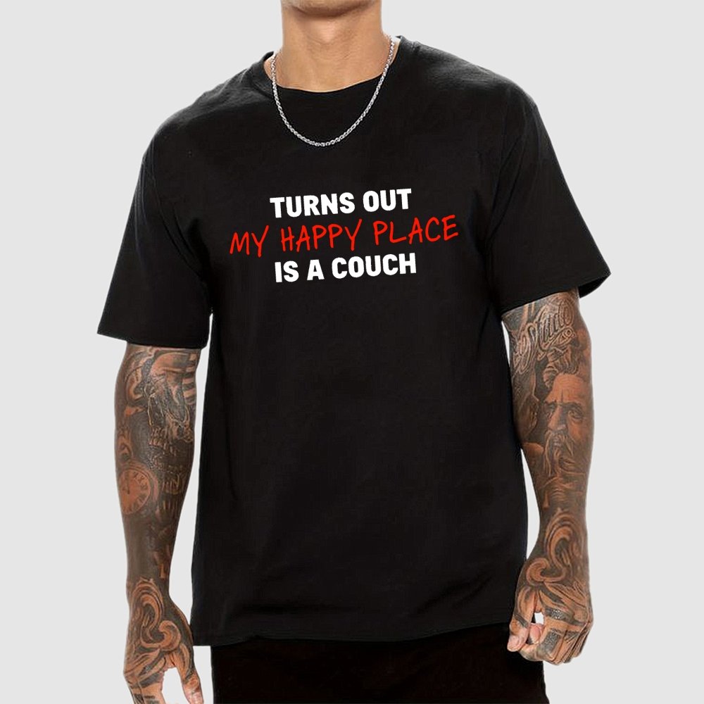 My Happy Place Is A Couch Geek T-Shirt