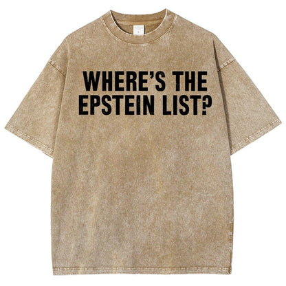 Where’s the Epstein list Vintage Distressed T-shirt