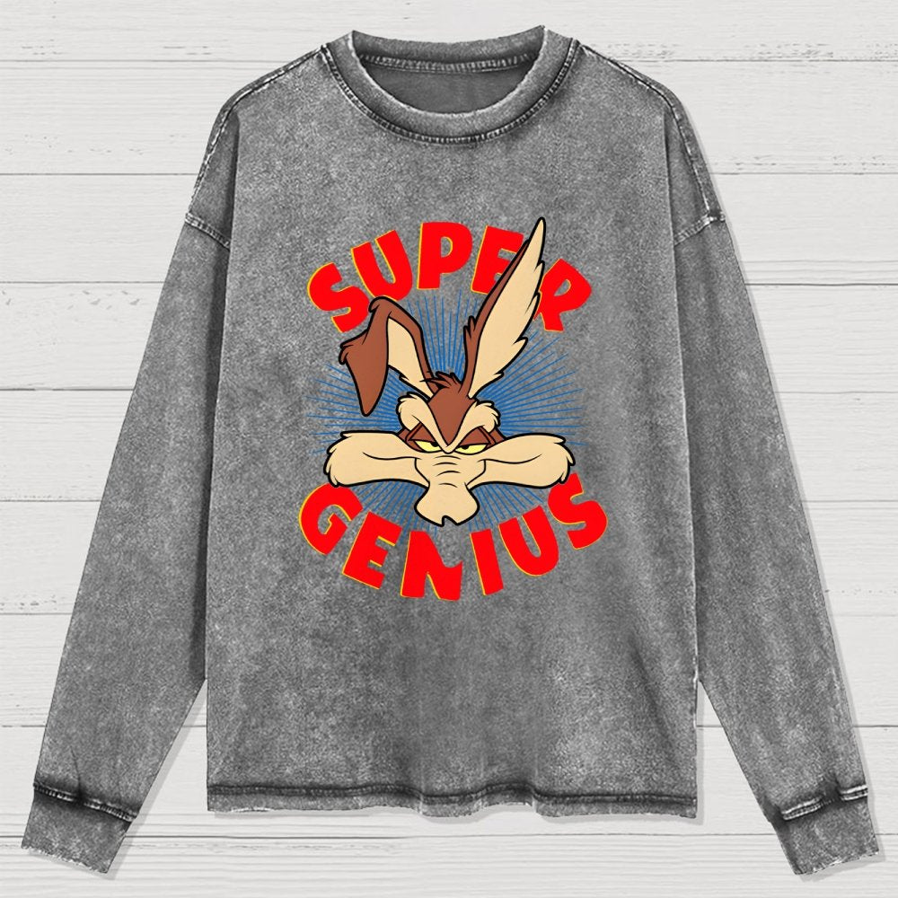 Super Genius Washed Long Sleeve Tee