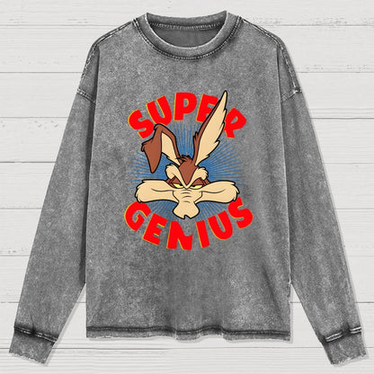 Super Genius Washed Long Sleeve Tee