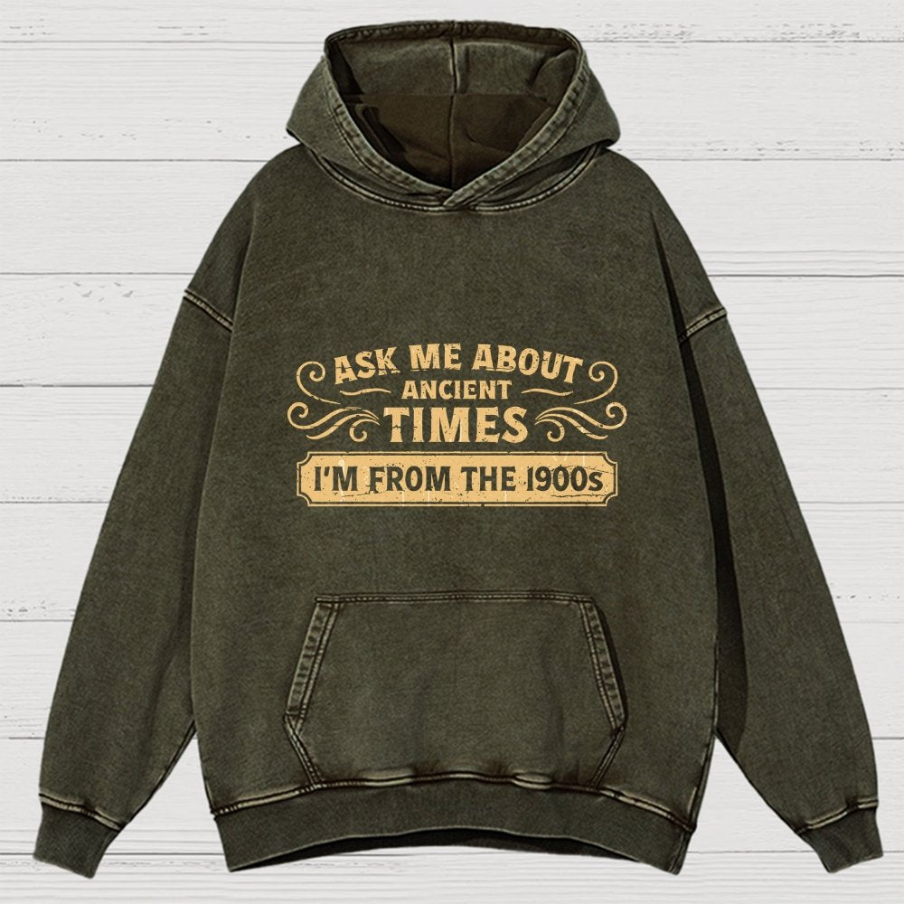 Ask Me About Ancient Times Vintage Distressed Hoodie