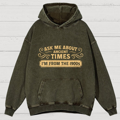Ask Me About Ancient Times Vintage Distressed Hoodie