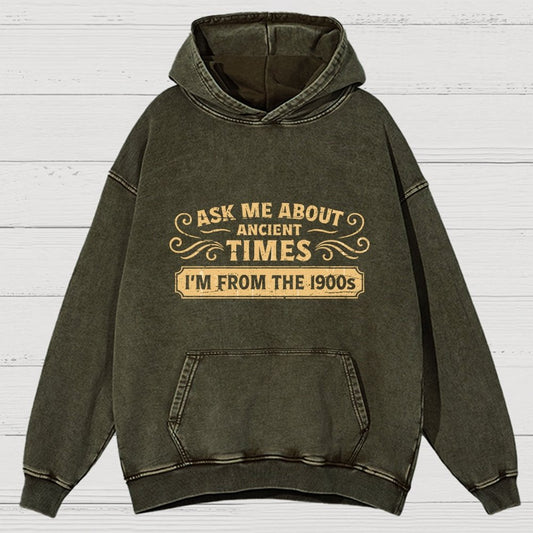 Ask Me About Ancient Times Vintage Distressed Hoodie
