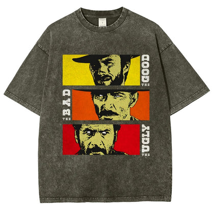 The Good The Bad The Ugly Cat   Vintage Distressed T-shirt