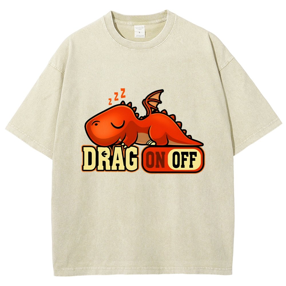 Drag On Off Vintage Distressed T-shirt