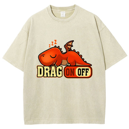 Drag On Off Vintage Distressed T-shirt