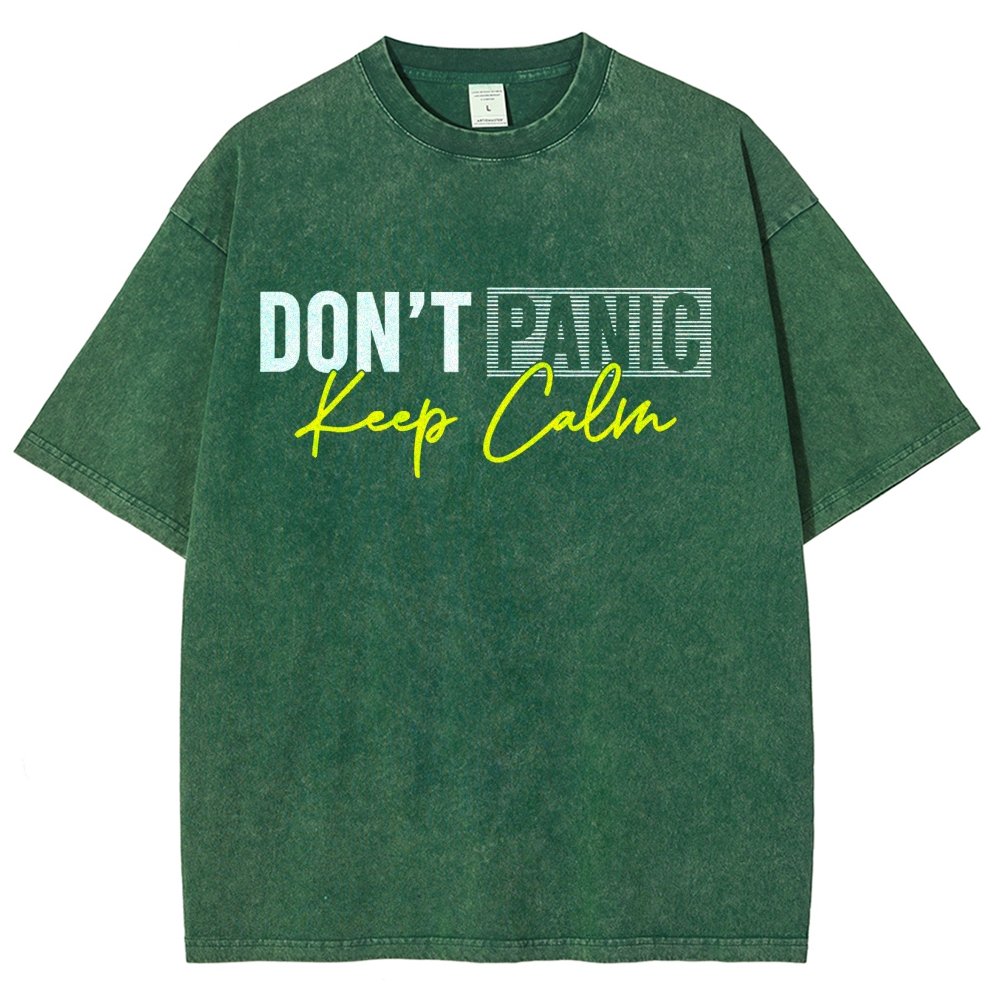 Don't panic keep calm Vintage Distressed T-shirt