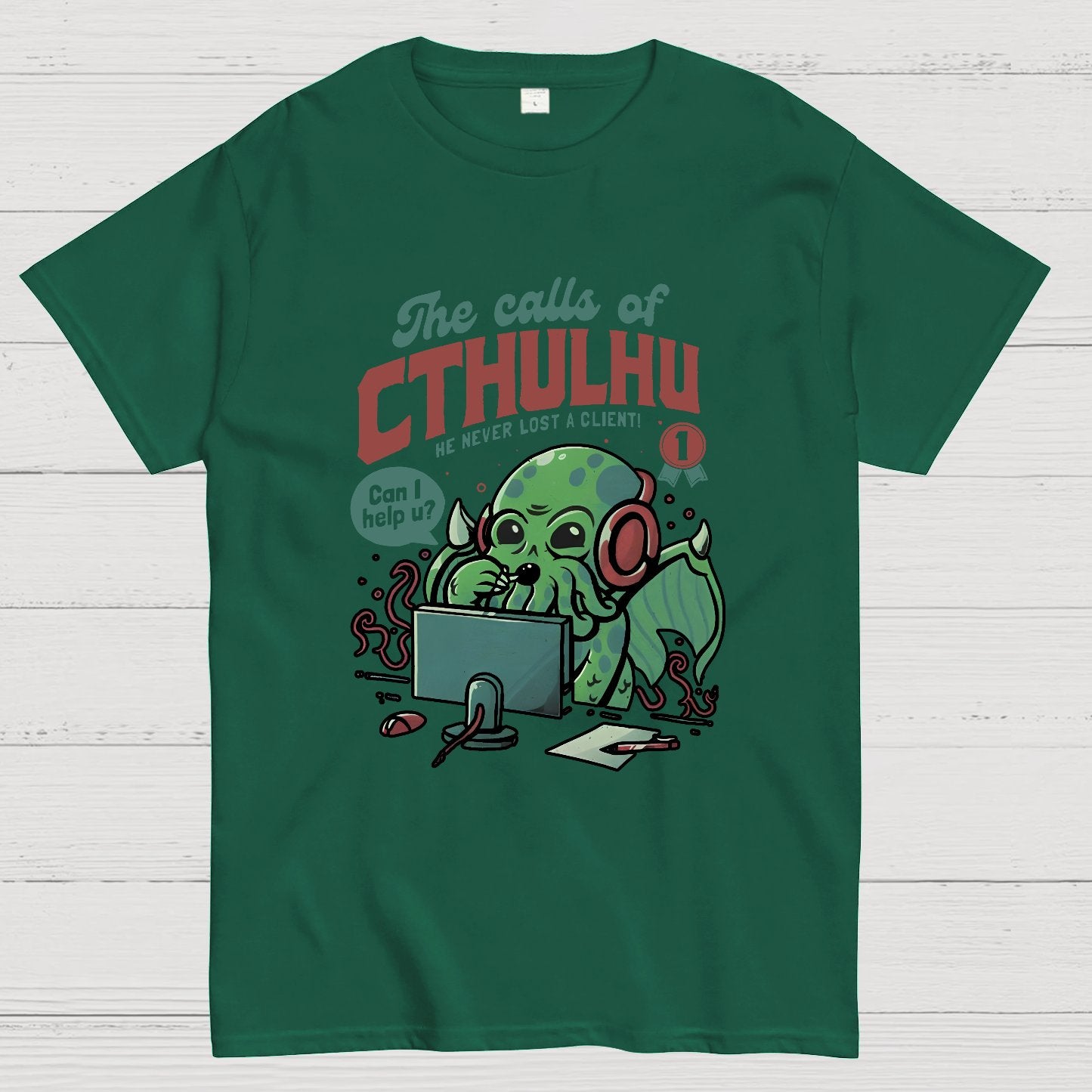 Cthulhu Customer Service Geek T-Shirt
