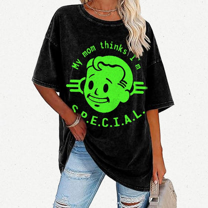 My Mom Thinks I'm S.U.P.E.R. Vintage Distressed T-shirt