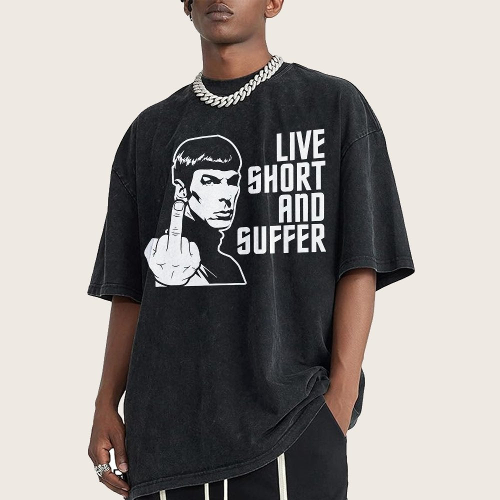Live Short and Suffer Vintage Distressed T-shirt