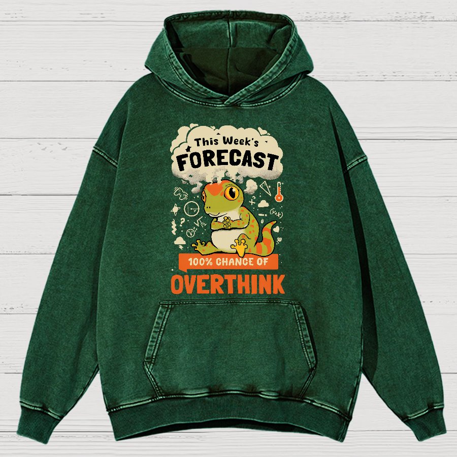 100% Chance Of Overthinking Vintage Distressed Hoodie