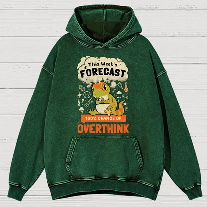 100% Chance Of Overthinking Vintage Distressed Hoodie