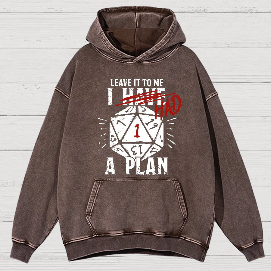 I Had A Plan Nerdy Vintage Distressed Hoodie