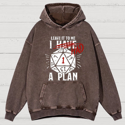 I Had A Plan Nerdy Vintage Distressed Hoodie