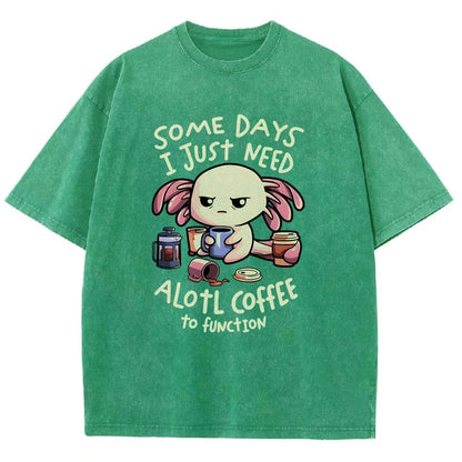 Alotl Coffee Vintage Distressed T-shirt