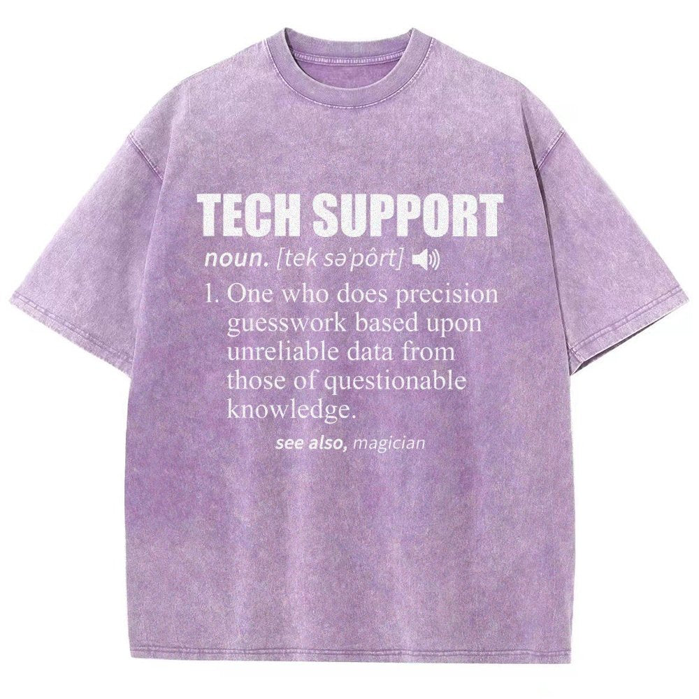 Tech Support Definition Vintage Distressed T-shirt