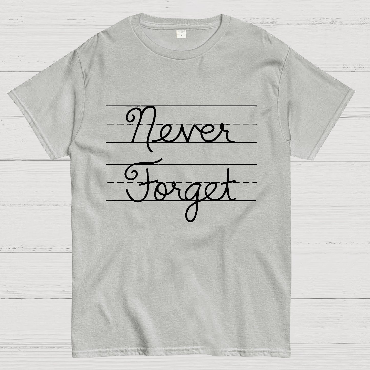 Cursive - Never Forget Geek T-Shirt