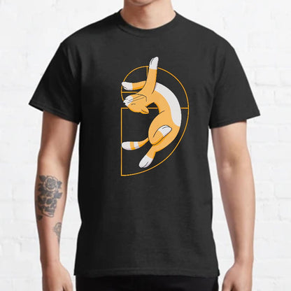 Fibonacci Spiral Cat Geeky T-Shirt