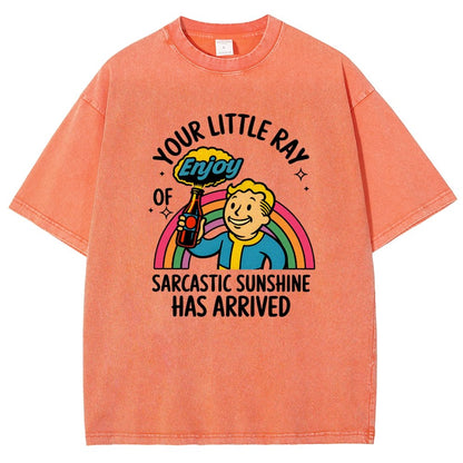 Your Little Ray of Sarcastic Sunshine Has Arrived Vintage Distressed T-shirt