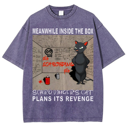 Inside The Box：Schrödingers Cat Plans Its Revenge Vintage Distressed T-shirt