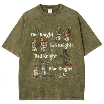 Red Knight Blue Knight Vintage Distressed T-shirt