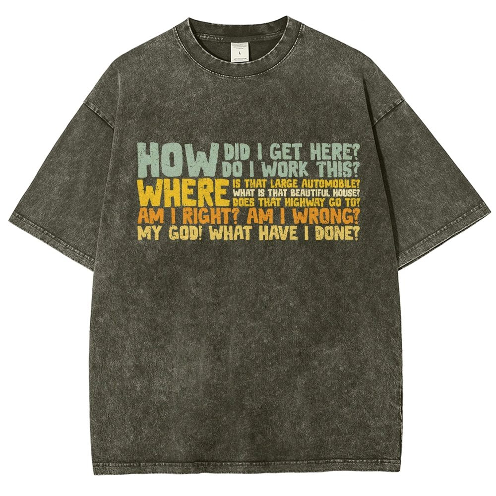 How Did I Get Here Vintage Distressed T-shirt