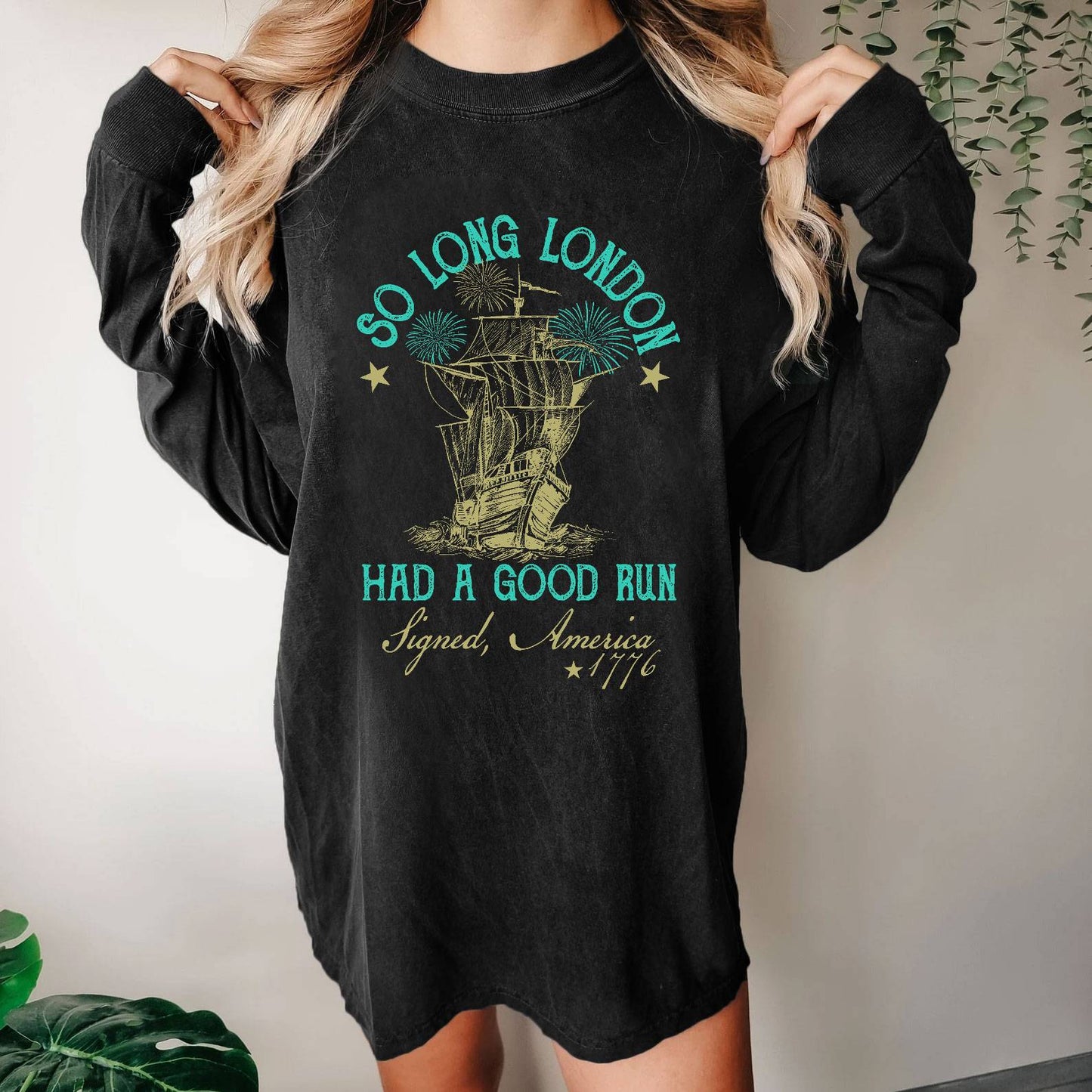 So Long London Washed Long Sleeve Tee