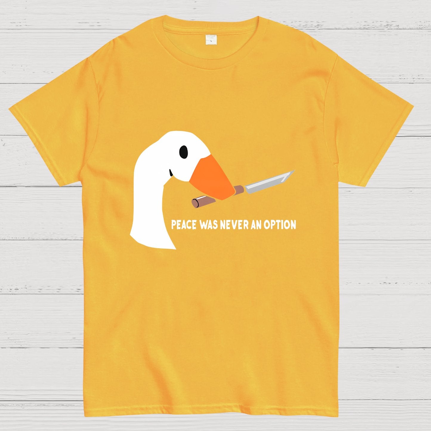 Peace Was Never An Option Duck Nerdy T-Shirt