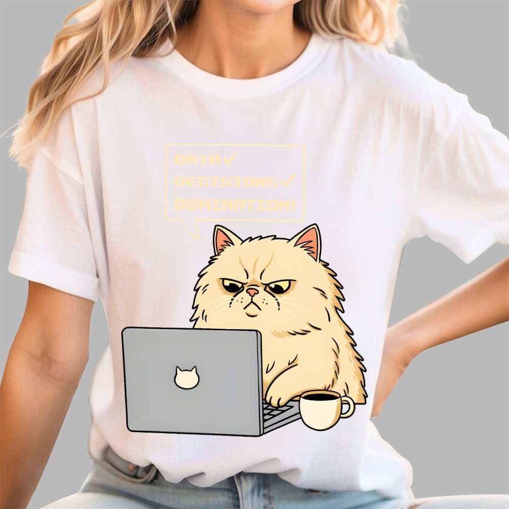 Data Decisions Domination - Cat Geek T-Shirt