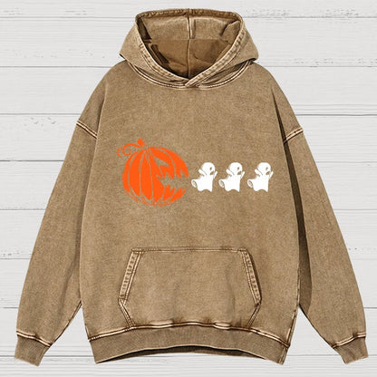 Funny Halloween Ghost  Vintage Distressed Hoodie