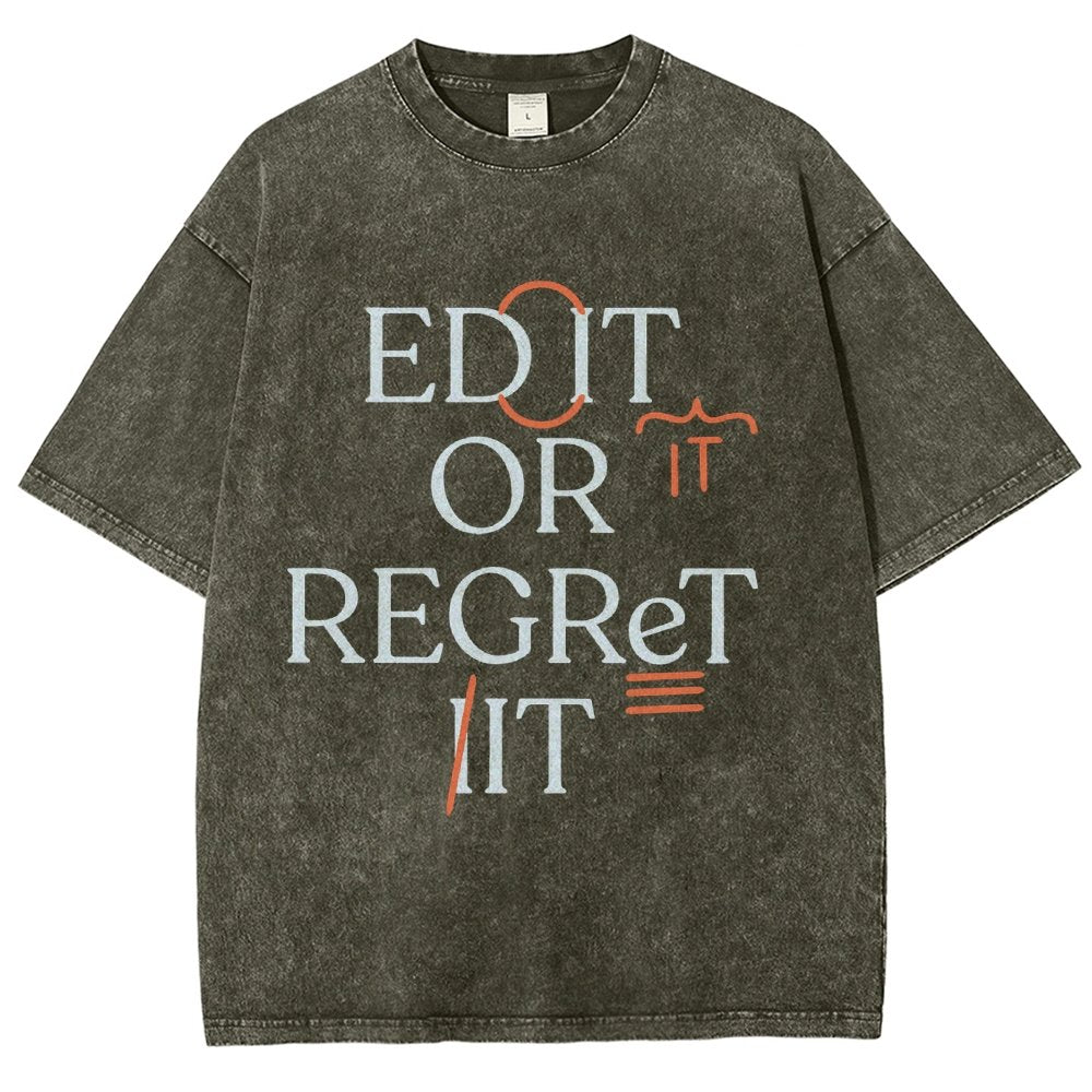 Edit Or Regret It Vintage Distressed T-shirt