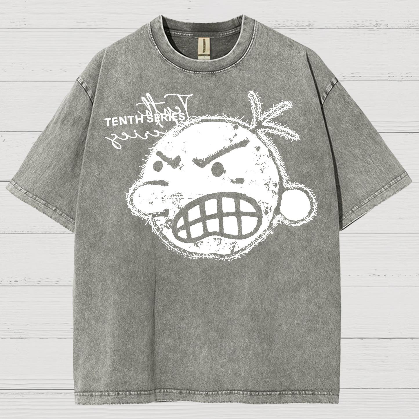 Retro Street Tenth Series Graphic Vintage Distressed T-shirt