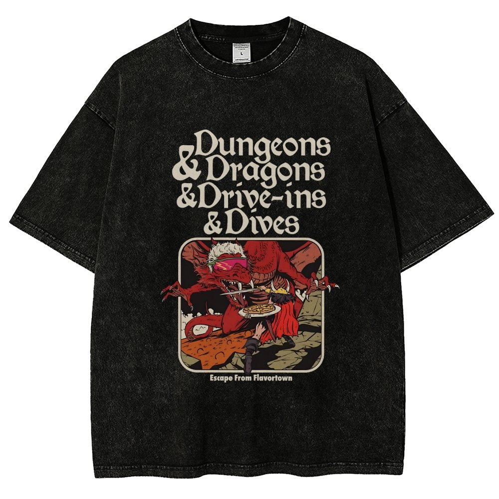 Mystic Realm Dive Ins And Dives Vintage Distressed T-shirt