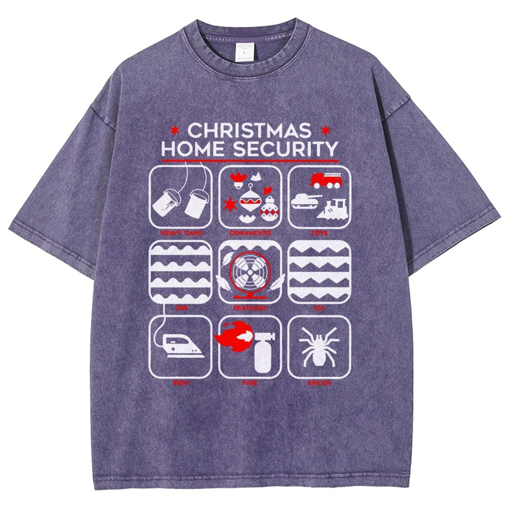 Christmas Home Security Vintage Distressed T-shirt