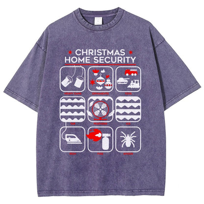 Christmas Home Security Vintage Distressed T-shirt
