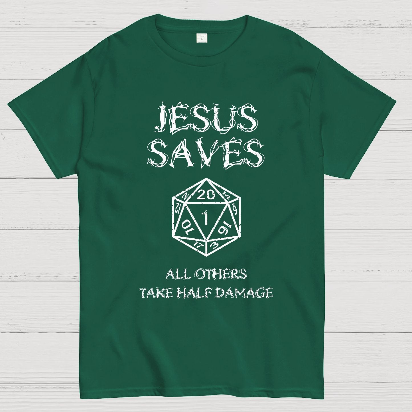 Jesus Saves Berryse che tales 4 posts of damage Geek T-Shirt