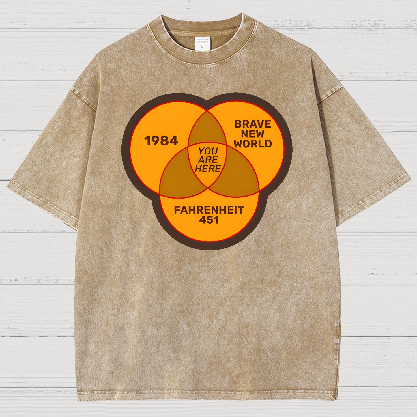 You Are Here Vintage Distressed T-shirt