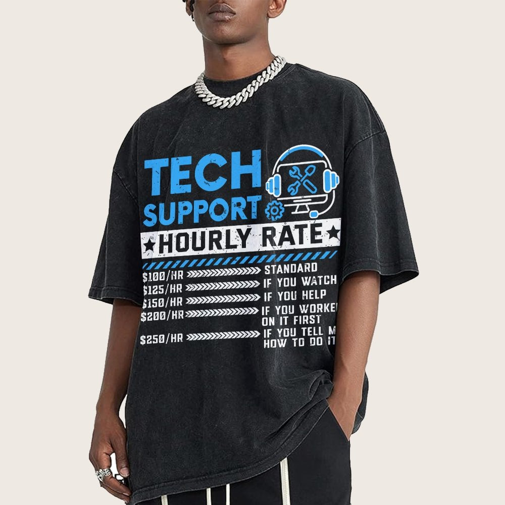Tech Support Vintage Distressed T-shirt