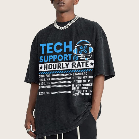 Tech Support Vintage Distressed T-shirt
