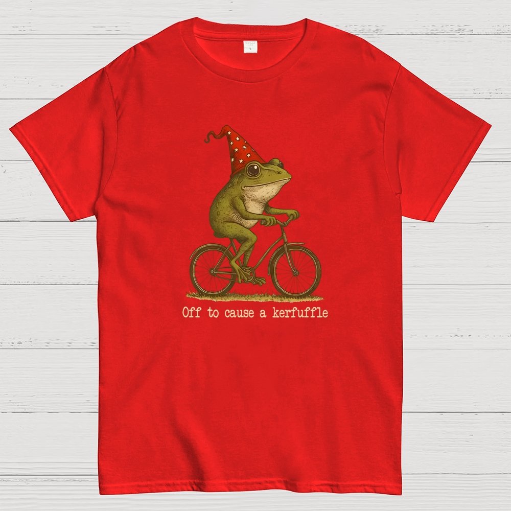 Off To Cause A Kerfuffle Frog Geek T-Shirt