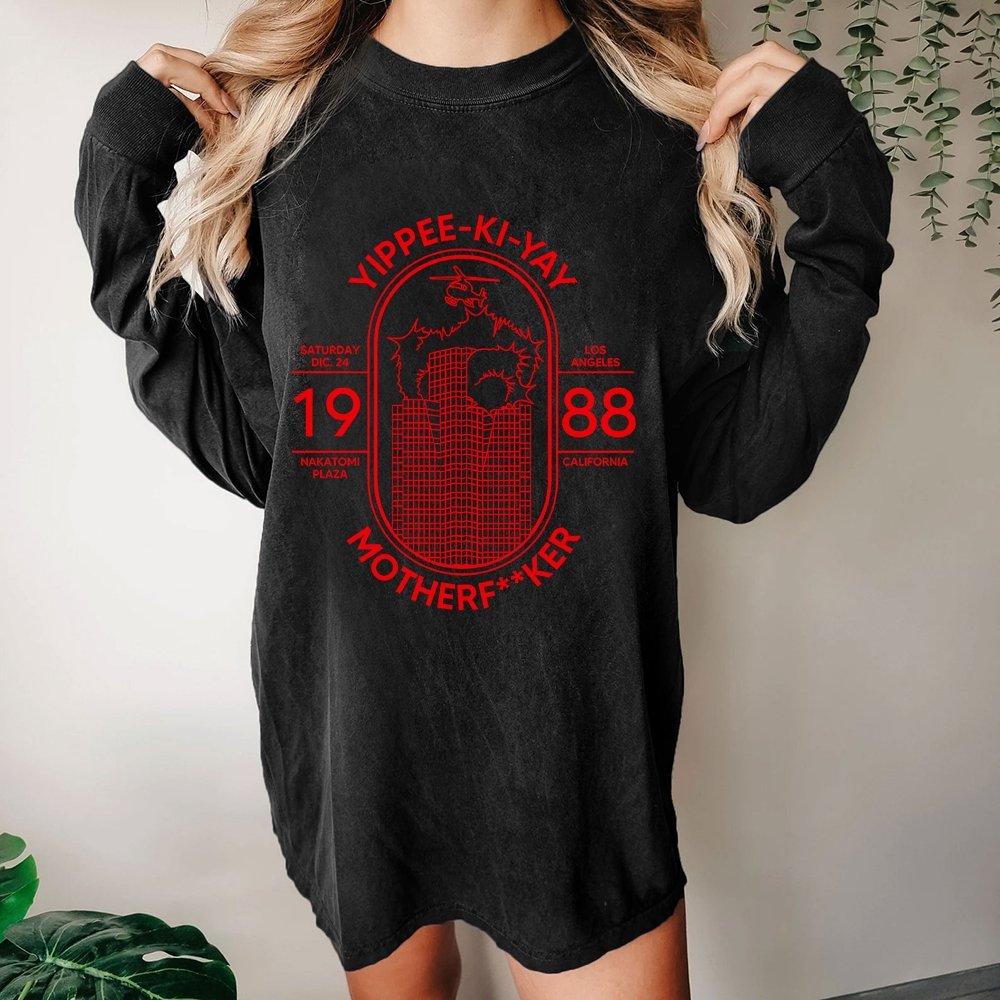 Yippie-ki-yay Washed Long Sleeve Tee