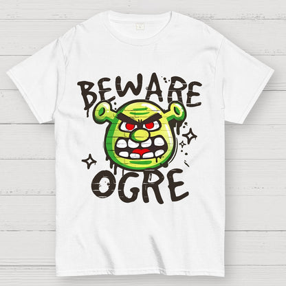 Beware Ogre Graffiti Geek T-Shirt