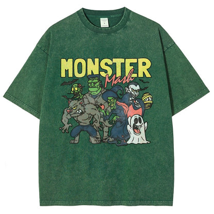 Monster Mashup - Retro Ghost Halloween Vintage Distressed T-shirt