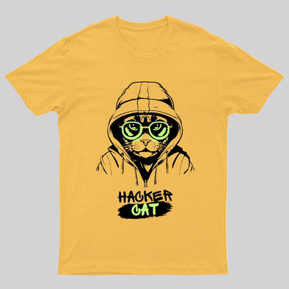 Hacker Cat Geeky T-Shirt