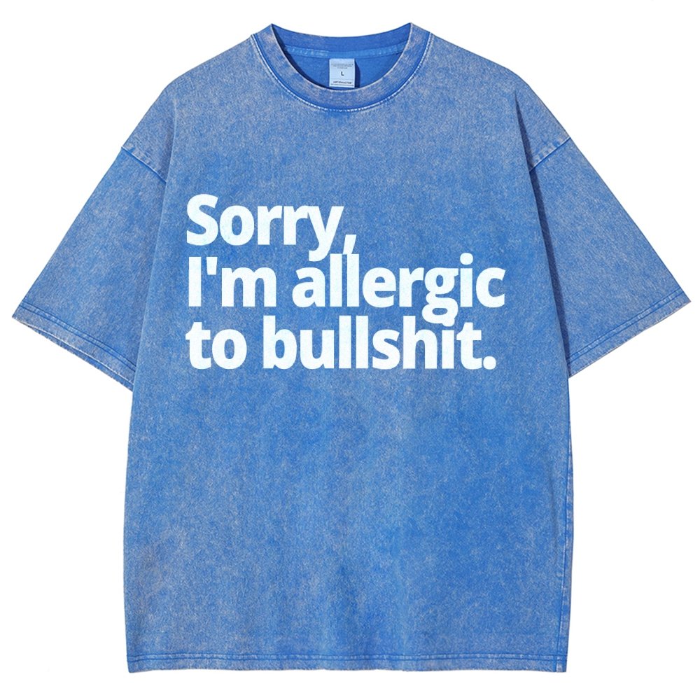 I'm Sorry I'm Allergic To Bullshit Vintage Distressed T-shirt